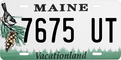 ME license plate 7675UT