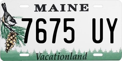 ME license plate 7675UY