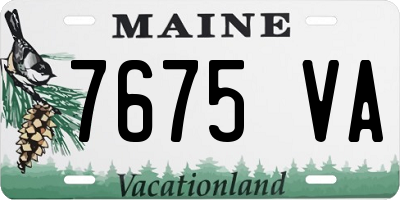 ME license plate 7675VA