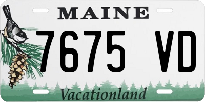 ME license plate 7675VD