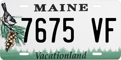 ME license plate 7675VF