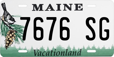 ME license plate 7676SG