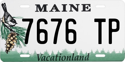 ME license plate 7676TP