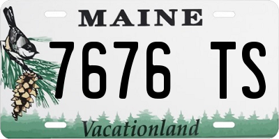 ME license plate 7676TS