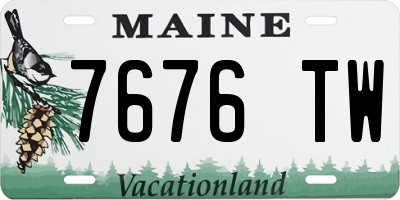 ME license plate 7676TW