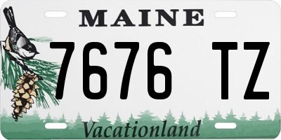 ME license plate 7676TZ
