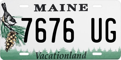 ME license plate 7676UG