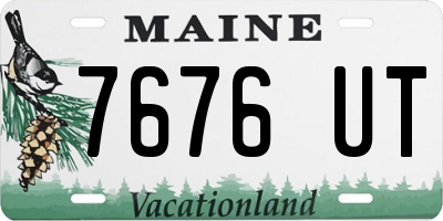ME license plate 7676UT