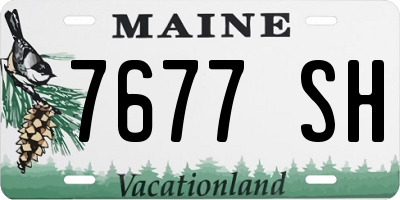 ME license plate 7677SH
