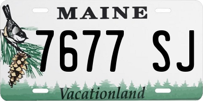 ME license plate 7677SJ