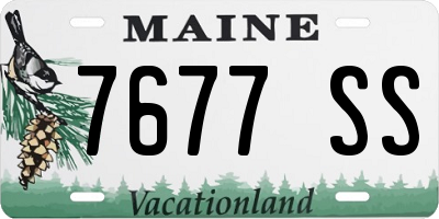 ME license plate 7677SS