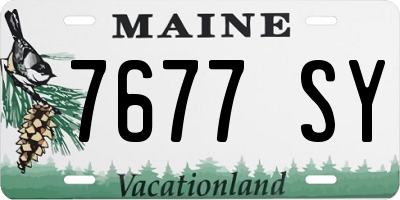ME license plate 7677SY
