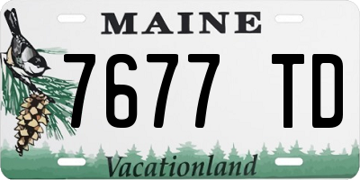 ME license plate 7677TD
