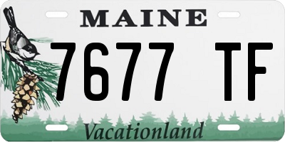 ME license plate 7677TF