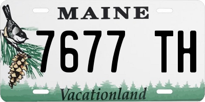 ME license plate 7677TH