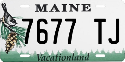 ME license plate 7677TJ