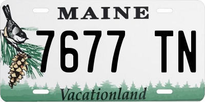 ME license plate 7677TN