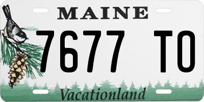 ME license plate 7677TO
