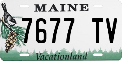 ME license plate 7677TV