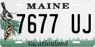 ME license plate 7677UJ
