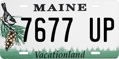 ME license plate 7677UP