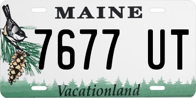 ME license plate 7677UT