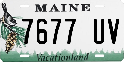 ME license plate 7677UV