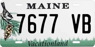 ME license plate 7677VB
