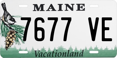 ME license plate 7677VE