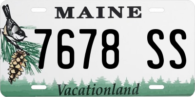 ME license plate 7678SS