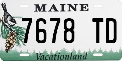 ME license plate 7678TD