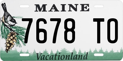 ME license plate 7678TO