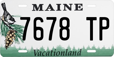 ME license plate 7678TP