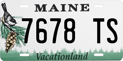 ME license plate 7678TS