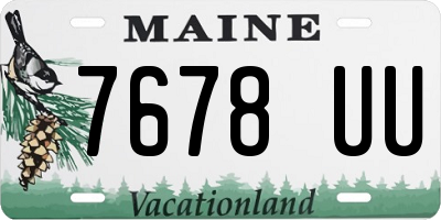 ME license plate 7678UU