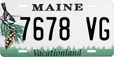 ME license plate 7678VG