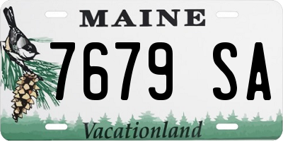 ME license plate 7679SA