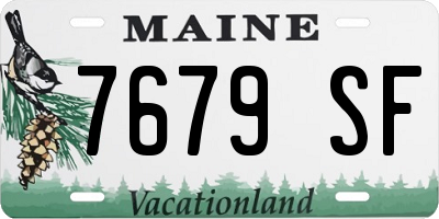 ME license plate 7679SF