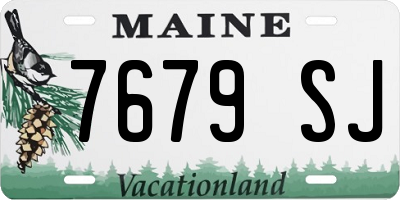 ME license plate 7679SJ