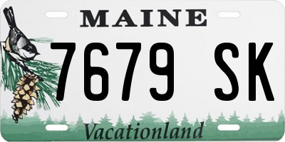 ME license plate 7679SK