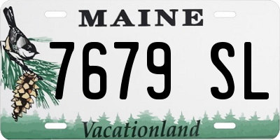 ME license plate 7679SL
