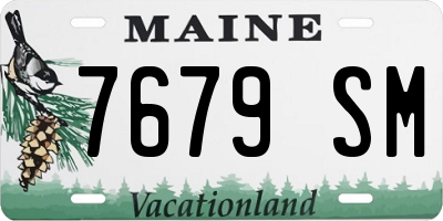 ME license plate 7679SM