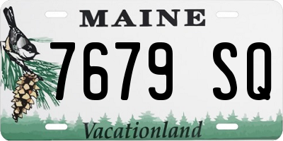 ME license plate 7679SQ