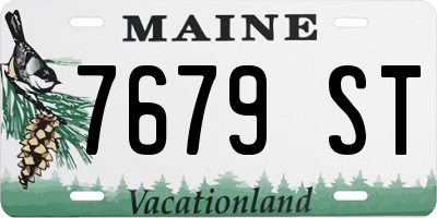ME license plate 7679ST