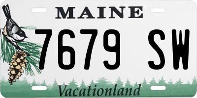 ME license plate 7679SW
