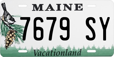 ME license plate 7679SY