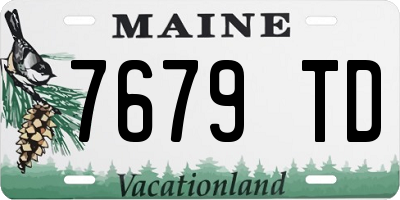 ME license plate 7679TD