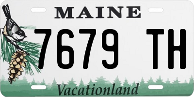 ME license plate 7679TH