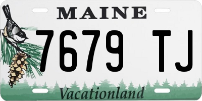 ME license plate 7679TJ
