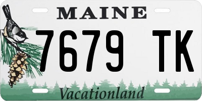 ME license plate 7679TK